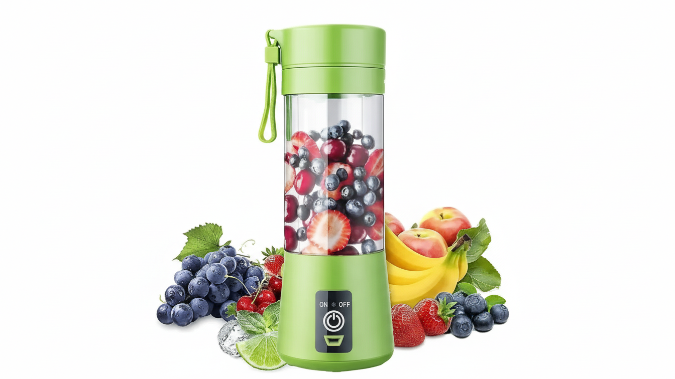 Portable USB Rechargeable Smoothie Blender – Mini Juicer for Travel & Gym