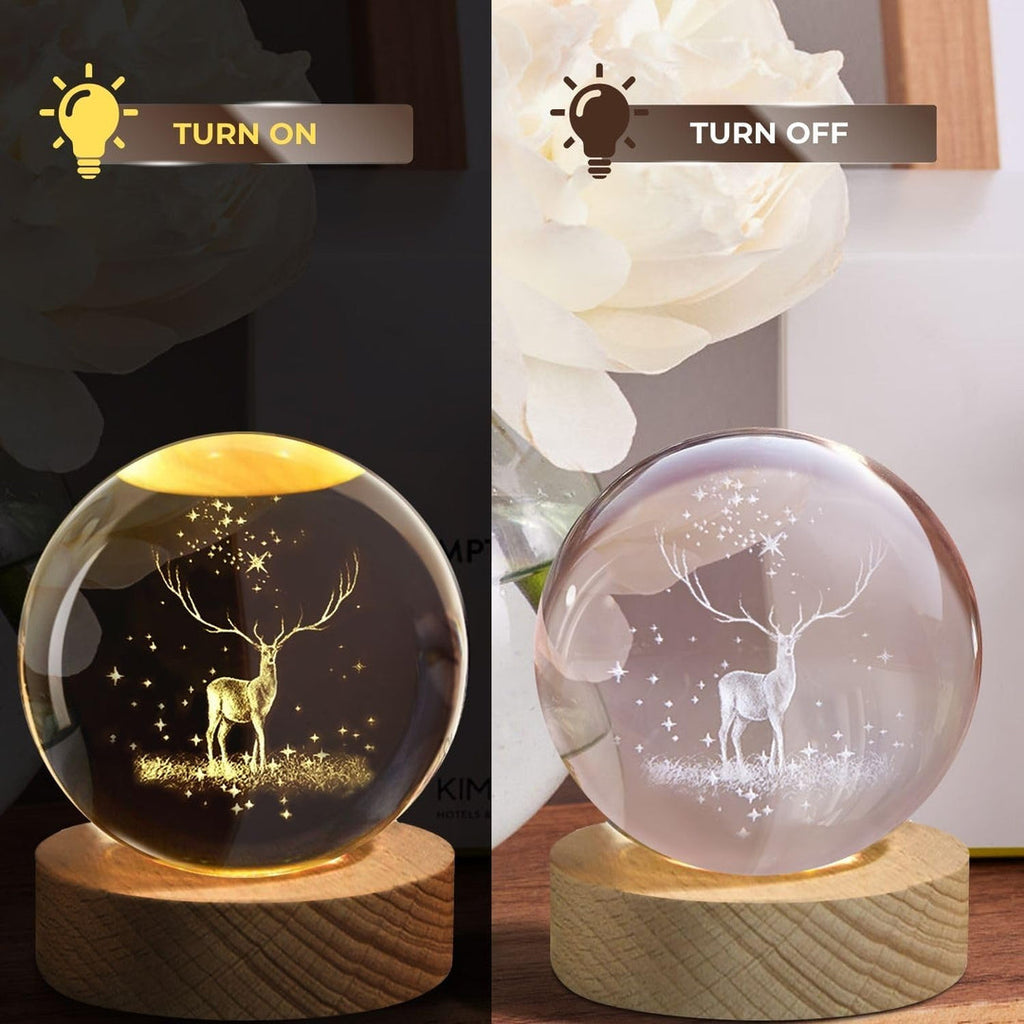 Crystal Deer Night Light