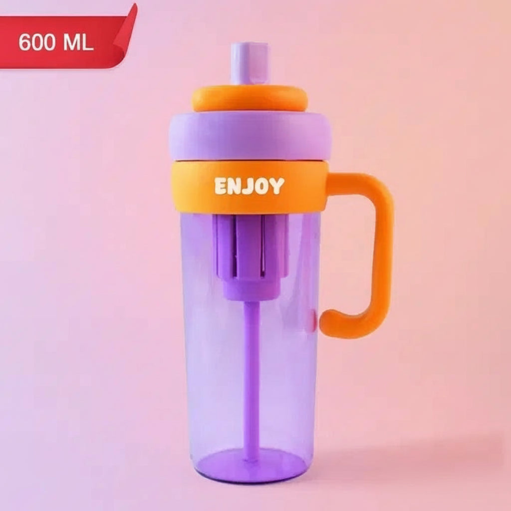 Premium BPA-Free Infuser Water Bottle 600ML with Straw & Handle