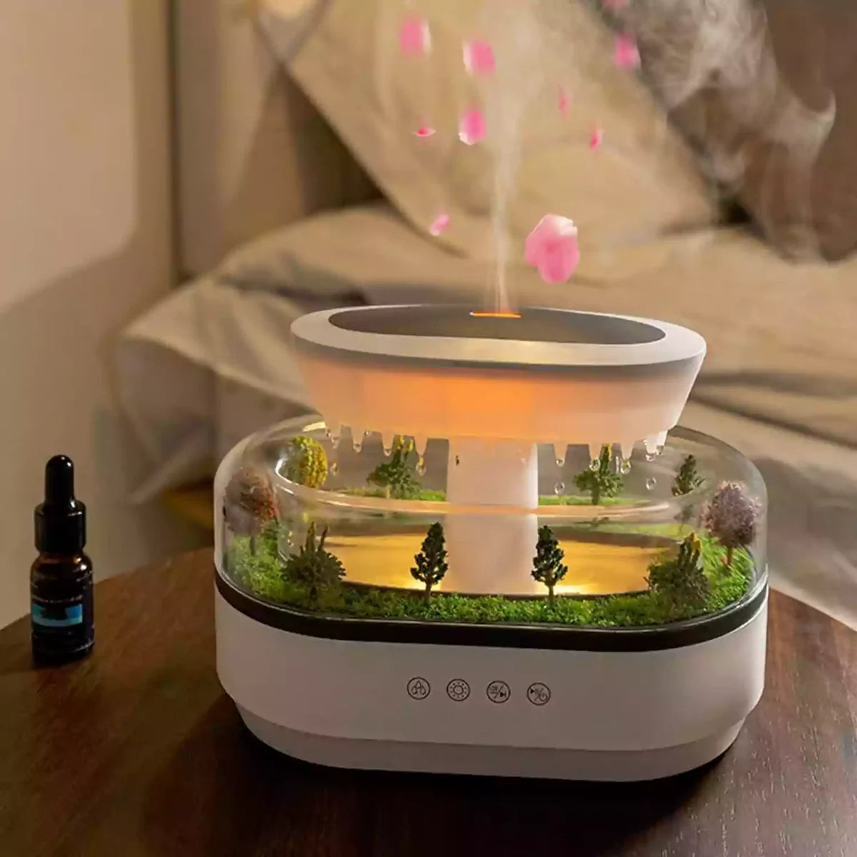 Raindrop Aroma Diffuser with Rain Sound & Ambient Lights
