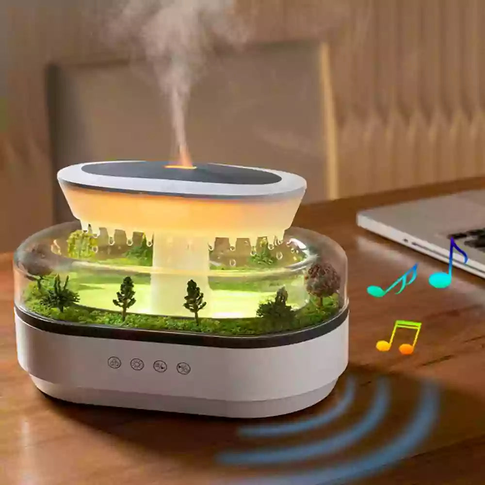 Raindrop Aroma Diffuser with Rain Sound & Ambient Lights